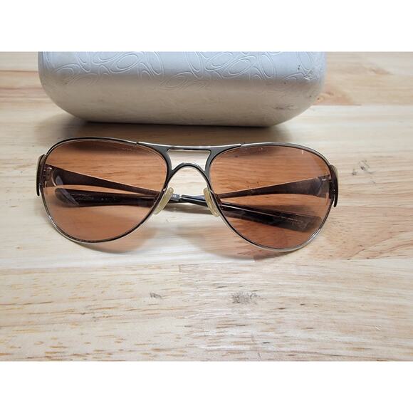 OAKLEY RESTLESS TEARDROP WRAP SILVER METAL SUNGLASSES 60-15-130 116710